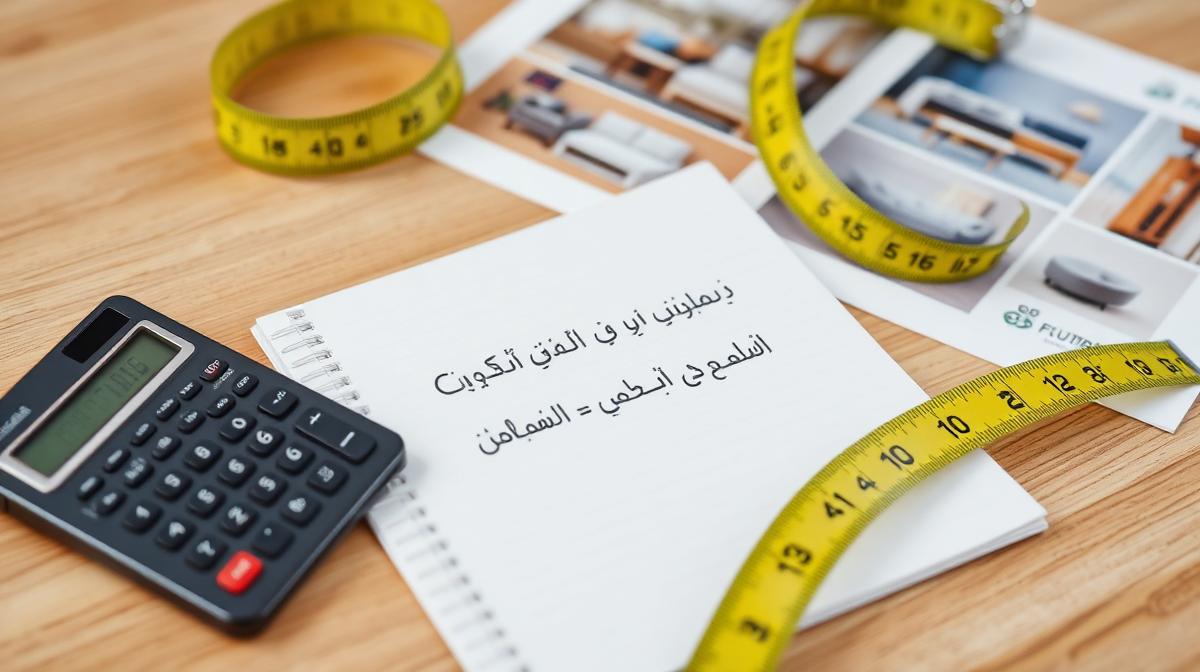 تقدير تكاليف شحن الأثاث - آلة حاسبة ومذكرة وشريط قياس