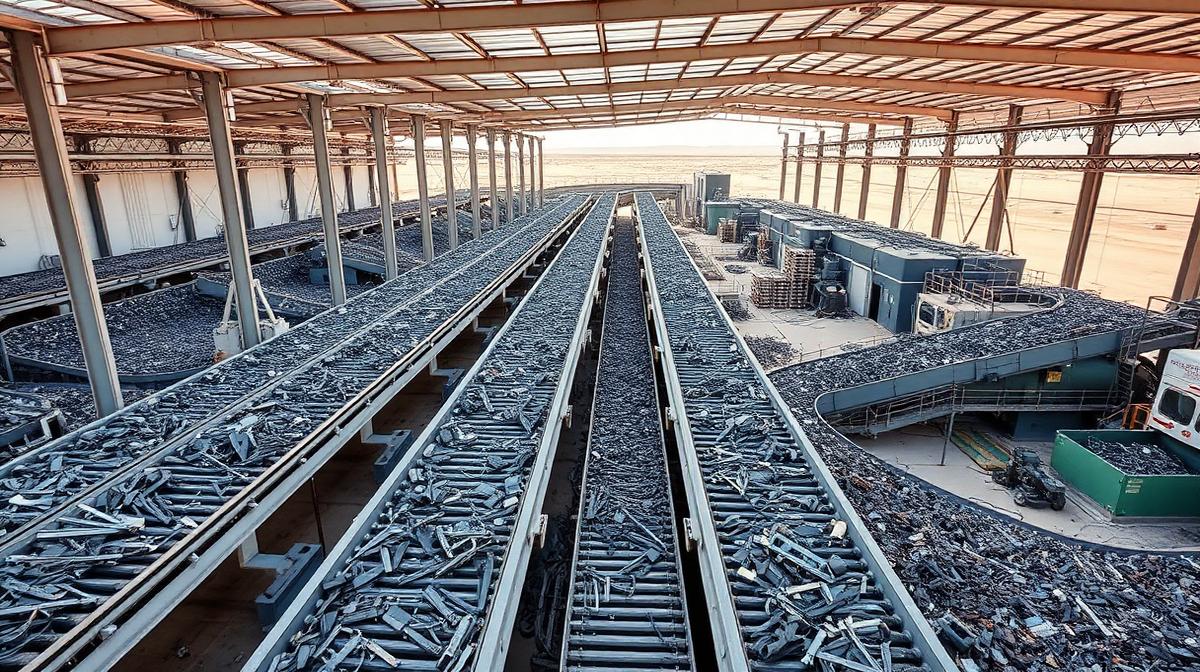 مصنع إعادة تدوير معادن حديث في السعودية