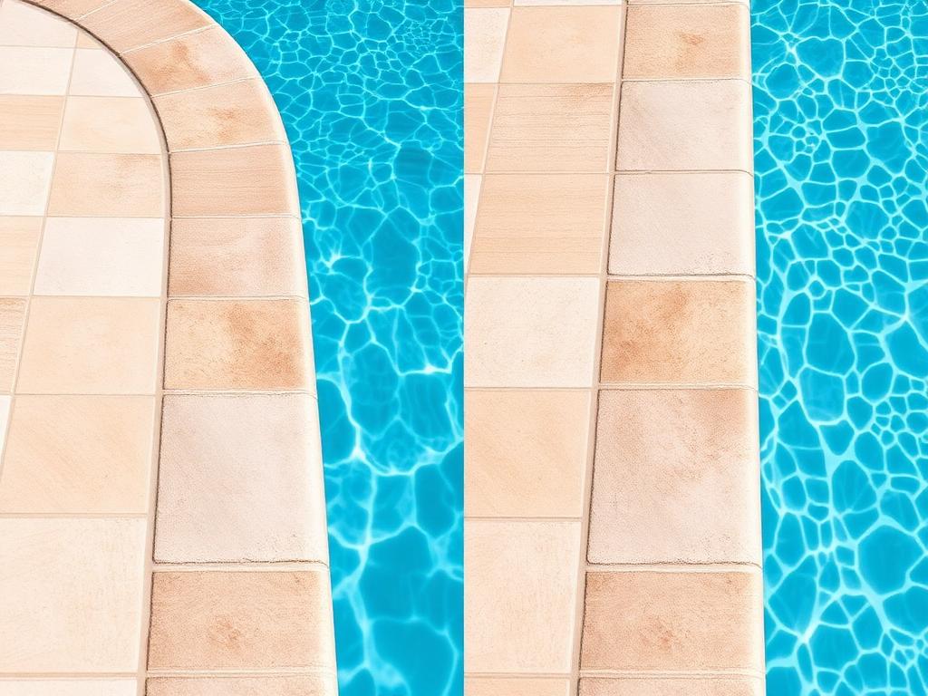 تنظيف بلاط وحواف المسبح
