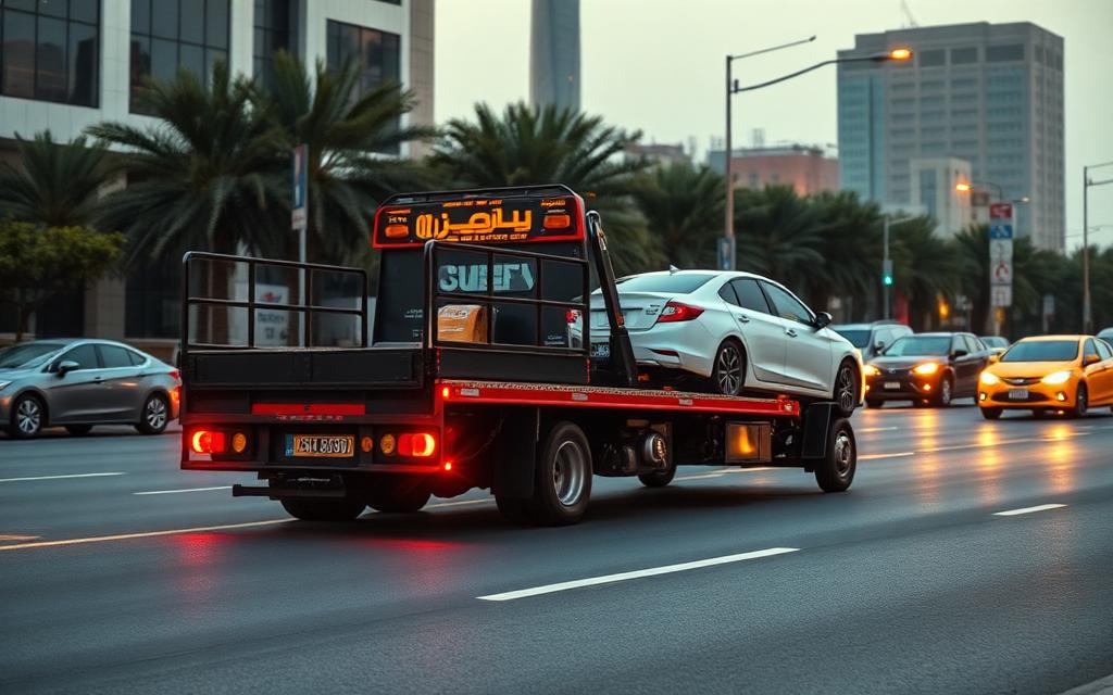 سطحة عادية لسحب السيارات داخل مكة